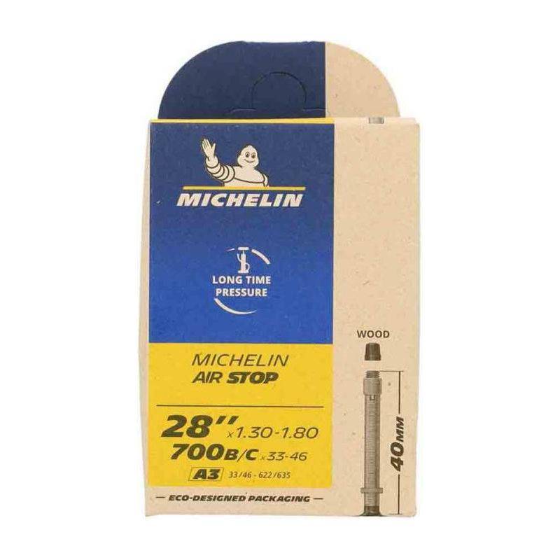Michelin binnenband 28 inch Airstop A3 met 40mm ventiel, geschikt voor fietsbanden 28x1 3/8-175.