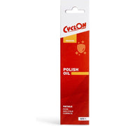 CyclOn Poetsolie smeermiddel in een 125 ml druppelflacon, ideaal voor het onderhouden van fietsen en metalen onderdelen.