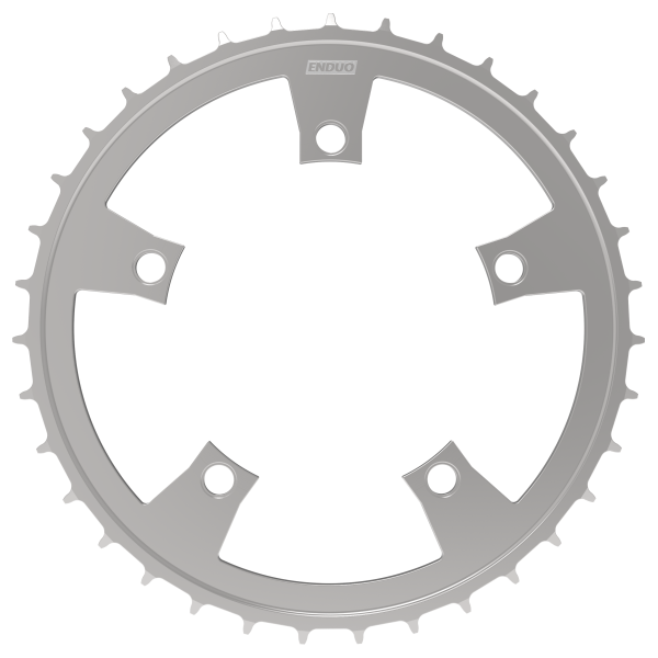 Enduo Cargo kettingblad 5-B 130-Bcd Cl-46.7mm, geschikt voor fiets, zichtbaar met tandwielen en bevestigingsgaten