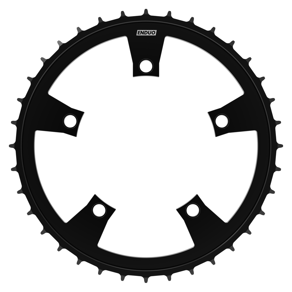 Zwart kettingblad Enduo Cargo 54T voor fiets, 130 BCD, 46,7 mm CL, geschikt voor cargo bikes