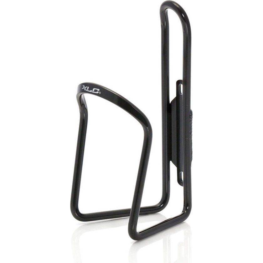 Zwarte XLC bidonhouder BC-A03 van aluminium, geschikt voor 6 mm buis, geschikt voor fietsaccessoire.