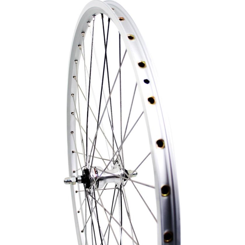 Roland voorwiel 28 inch HB-IM40 RB ZAC2000 zilver RVS, geschikt voor elektronische fiets, zichtbaar in de afbeelding