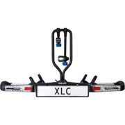 XLC Azura Easy WT fietsendrager voor trekhaak, zwart/zilver, geschikt voor 2 fietsen, 7/13-polige aansluiting