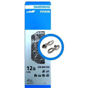 Shimano Deore 12-speed ketting met quick link, stevige en duurzame fietsketting voor mountainbikes en racefietsen.