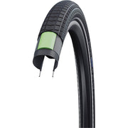 Schwalbe Big Ben Plus 20 inch stadsfiets buitenband met GreenGuard en Double Defense in zwart, profiel voor stadsgebruik
