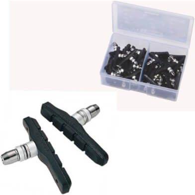 Set van 25 Union V-brake remblokjes van 72mm voor velgremmen, geschikt voor betrouwbare remprestaties.