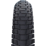 Zwarte Schwalbe 20-inch e-bike buitenband Pick-Up ADDIX Super Defense 60-406, robuust en geschikt voor elektrische fietsen.