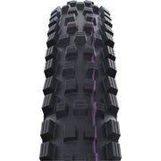 Schwalbe MTB buitenband 27,5" Magic Mary TLE ADDIX Ultra Soft Super Gravity zwart, vouwband met profiel en label.