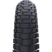 Zwarte Schwalbe 16-inch stadsfiets buitenband Pick-Up ADDIX E Super Defense 55-305 op fiets gelegen
