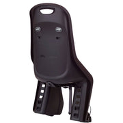 Polisport Bubbly Maxi+ Mik Hd achterzitje voor fiets, zwart en donkergrijs, comfortabel en veilig voor kinderen.