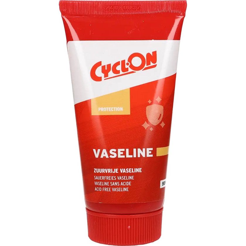 CyclOn Vaseline montagepasta tube van 50 ml met zuurvrije beschermlaag, zichtbaar in de afbeelding.