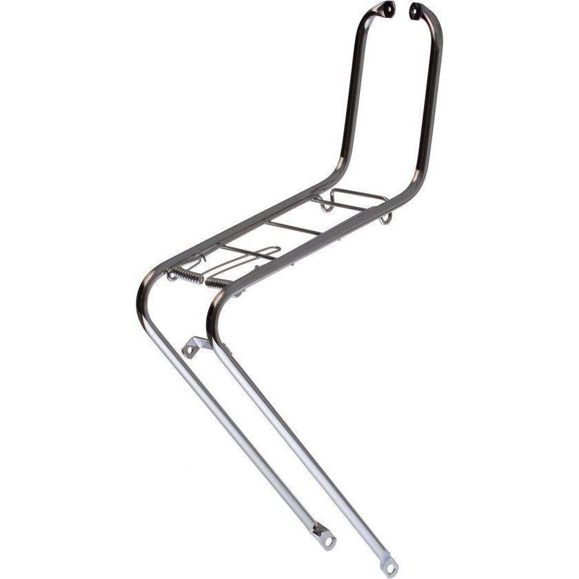 Steco Retro voordrager voor 26/28 inch fietsen met chromen lamphaak en klapveer, retro-stijl en stevig ontwerp