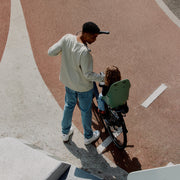 Urban Iki achterzitje Ta-ke Easyfix voor fiets, stevig en veilig kinderzitje op de achterdrager, zwart kleur.