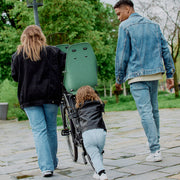 Urban Iki achterzitje voor fiets met framebevestiging, geschikt voor veilige en comfortabele kinderzitplaats op de fiets.