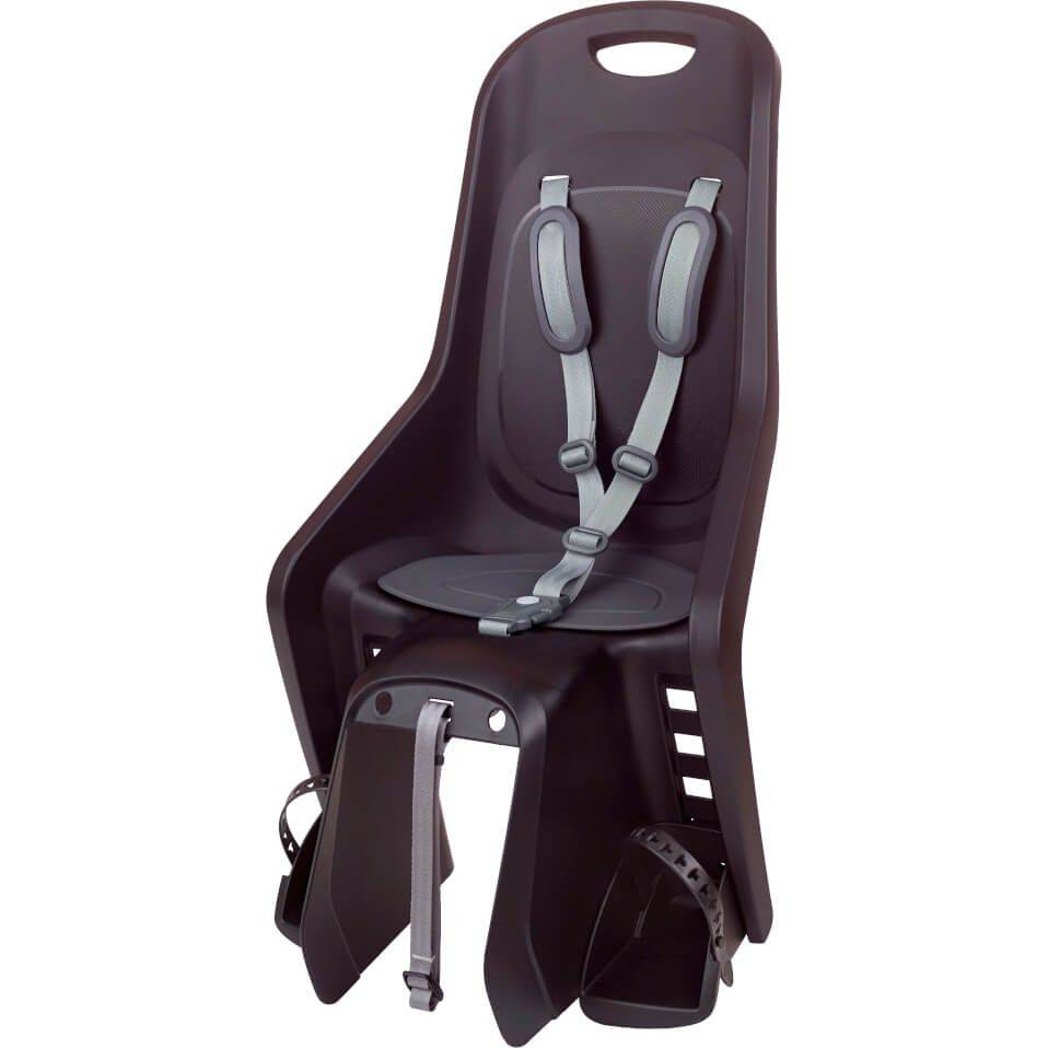 Polisport Bubbly Maxi+ Mik Hd achterzitje voor fiets, zwart en donkergrijs, geschikt voor kinderfiets achterzitje.
