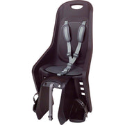 Polisport Bubbly Maxi+ Mik Hd achterzitje voor fiets, zwart en donkergrijs, geschikt voor kinderfiets achterzitje.