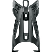 Zwarte SKS Topcage kunststof bidonhouder voor fiets, bevestiging zichtbaar op de afbeelding.