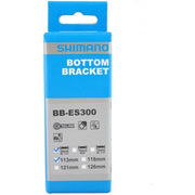 Shimano BB-ES300 trapas Octalink BSA 68 mm, zwart, zichtbaar met bouten en kettinglijn in een fietsframe