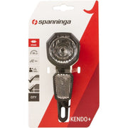 Spanninga Kendo XE koplamp voor e-bike, 30 lux, geschikt voor 6-36V, helder wit licht, stevig zwart ontwerp