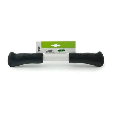 Widek Ergo Tour handvatten van 115 mm, comfortabele handvatten voor fiets of scooter, zwart kunststof met ergonomisch ontwerp
