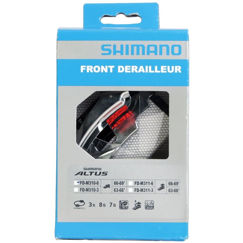 Shimano Altus FDM310 Voorderailleur 3X 7/8-Speed Top Swing Dual Pull