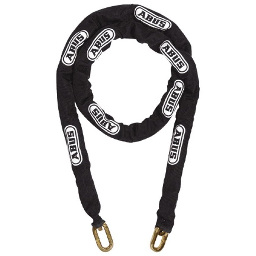 Abus 8KS140 fietsslot met 140 cm geharde zwarte ketting, stevig beveiligingsriem voor fietsen.
