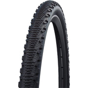 Zwarte Schwalbe 26-inch Cx Comp K-Guard gravelband zonder reflectie, dikke buitenband voor fietsen, zijaanzicht