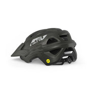 Grijze MET Echo MIPS MTB fietshelm in maat S/M met ventilatieopeningen en verstelbare band voor mountainbiken.