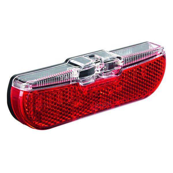 Trelock achterlicht LS 614 Duo Flat Signal, 6-12V, 50 mm, voor fietsverlichting en veiligheid.