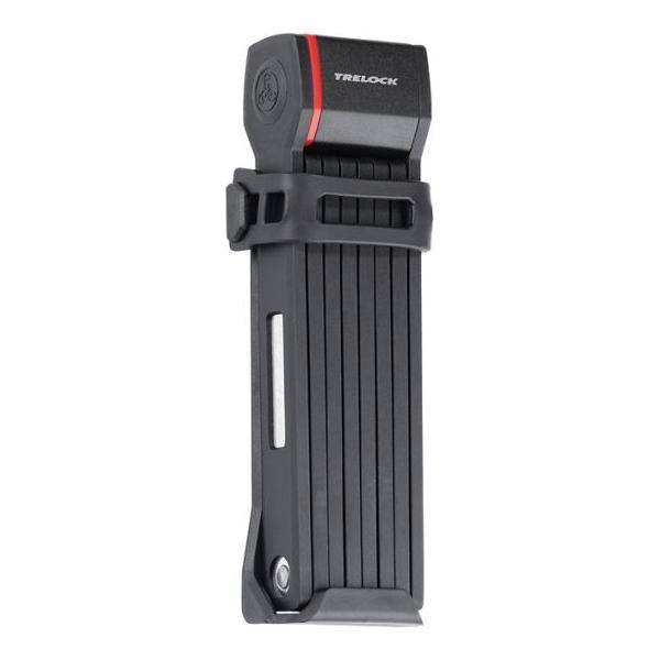 Zwart Trelock vouwslot FS 280/100 Two.Go Zf 280 X-Move voor fietsslot beveiliging, zichtbaar gesloten met cijferslot.