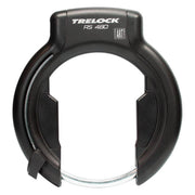 Zwart Trelock fietsslot Ringslot Rs 480 Protect-O-Connect XL met slot voor extra beveiliging en sleutelbediening.
