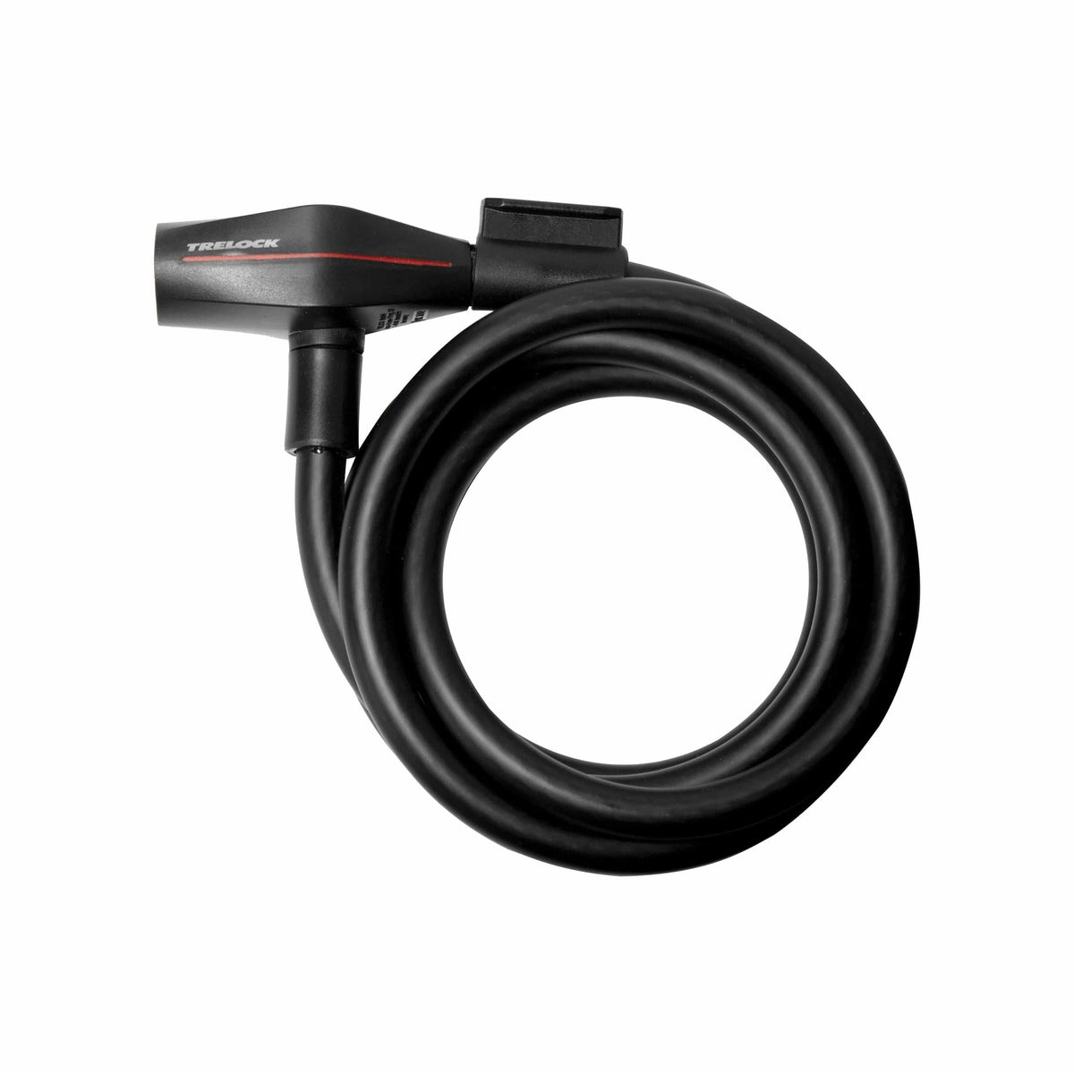 Zwart Trelock kabelslot SK210 van 180cm lang en 10mm dik, geschikt voor het beveiligen van fietsen en accessoires.