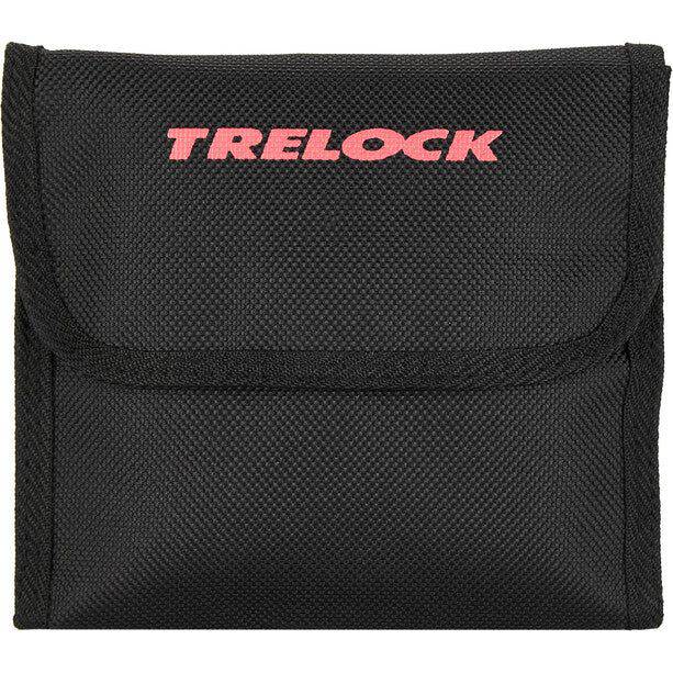 Zwarte Trelock ZR355 / ZR455 fietsslot tas voor accessoires en toebehoren, geschikt voor veilig fietsgebruik.