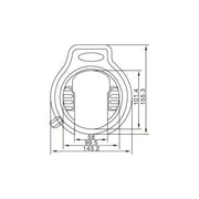 Zwart Edge Strong Ringslot ART2 beveiligingslot voor fiets of scooter, robuuste en stevige bevestiging.
