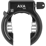 Zwart Axa Solid Ringslot ART 2 beveiligingslot voor fietsen, stevig en weerbestendig met slot en sleutel in de afbeelding