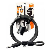 Donkergrijs Axa RLE 150/10 insteekkabel met houder, kabelslot voor beveiliging en bevestiging