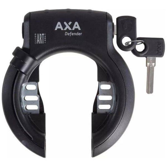 Ringslot Axa Defender Met Bosch 2 Rack Cilinder - Glanzend Zwart (Werkplaatsverpakking) - Le Coq Wielerartikelen