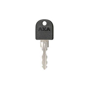 Axa Ringslot Solid Plus met afdekkapjes in zwart, stevig slot voor beveiliging van werkplaats of opslagruimte.