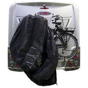 Zwarte DS Covers fietsdraagthoeshouderhoes met gevaarbordhouder voor fietsdrager, beschermt en versterkt de bagage.
