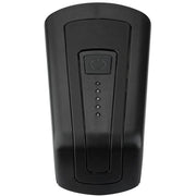 Axa DWN oplaadbare USB-koplamp met verstelbare band en heldere LED-licht, geschikt voor fietsverlichting.