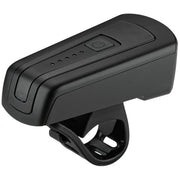 Axa DWN oplaadbare USB-koplamp met verstelbare band en heldere LED-lamp voor veilig fietsen in het donker.
