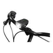 AXA DWN USB-C oplaadbare fietsverlichtingsset met koplamp en achterlicht, compacte en duurzame verlichtingsset voor fietsgebruik.