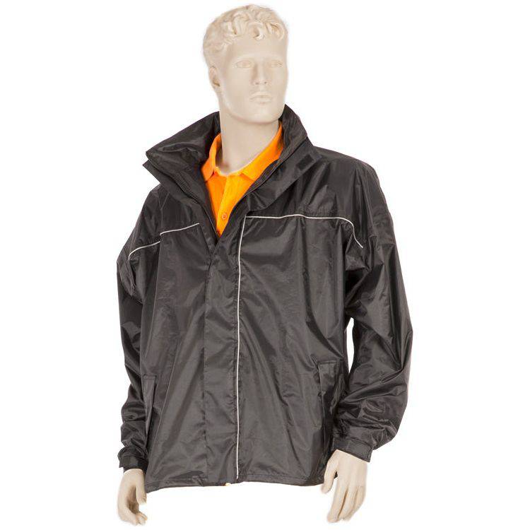 Luxe Mirage regenjas Rainfall met water- en winddichte stof, lange pasvorm en capuchon, geschikt voor nat weer.
