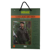 Mirage Rainfall regenjas voor dames in Earl Grey, waterdicht en winddicht, zachte touch stof, lange mouwen en capuchon.