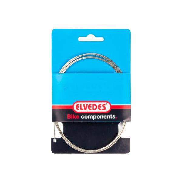 Binnenkabel rem Elvedes, 2250mm RVS Ø1,5mm met T-nippel, zichtbaar op kaart, geschikt voor fietsonderdelen.
