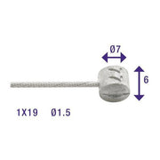 Elvedes binnenkabel rem met RVS T-nippel, 2250mm lang en Ø1,5mm, zichtbaar op de kaart.
