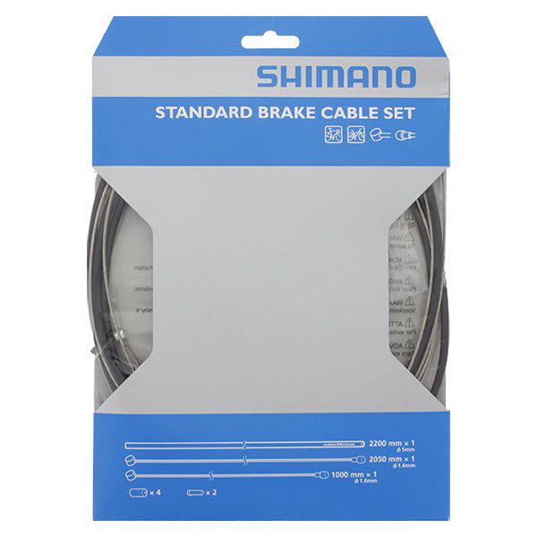 Shimano MTB remkabelset staal zwart voor mountainbike, inclusief remkabels en accessoires voor soepele remwerking
