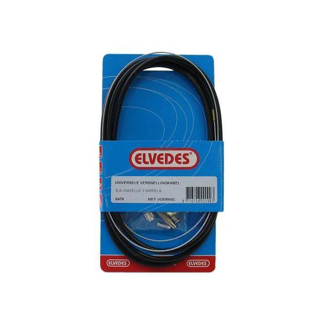 Elvedes derailleurkabelset universeel voor Sturmey Archer, verzinkt, 1700/2250 mm, geschikt voor fietsversnellingen