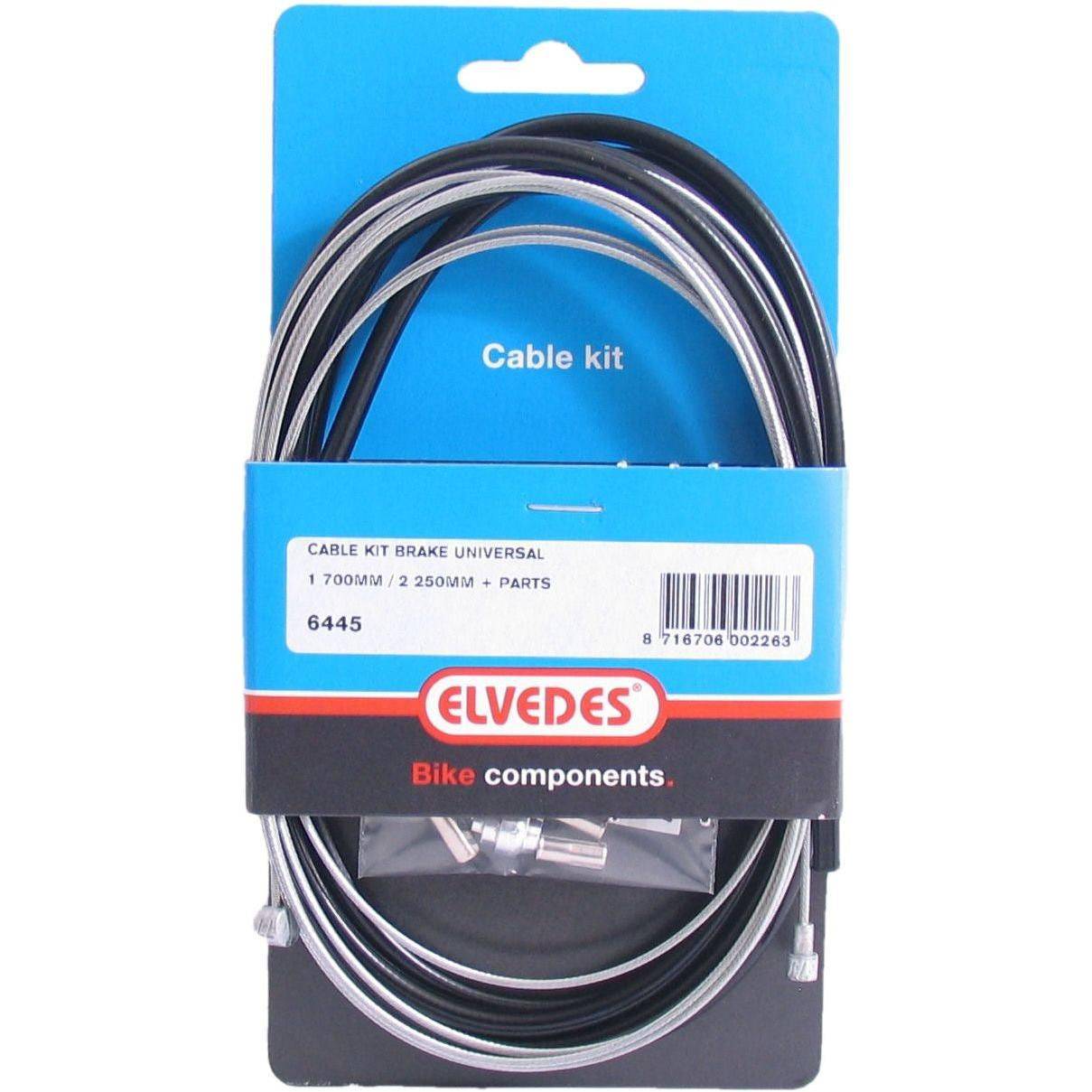 Elvedes Universele Remkabelkit 1700Mm / 2250Mm Verzinkt - Zwart - Le Coq Wielerartikelen