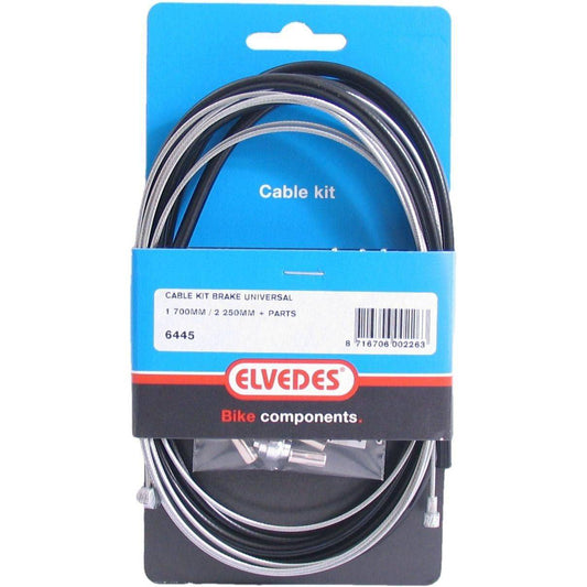 Elvedes Universele Remkabelkit 1700Mm / 2250Mm Verzinkt - Zwart - Le Coq Wielerartikelen